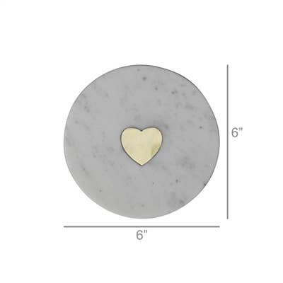 Inlaid Marble Tray - Heart