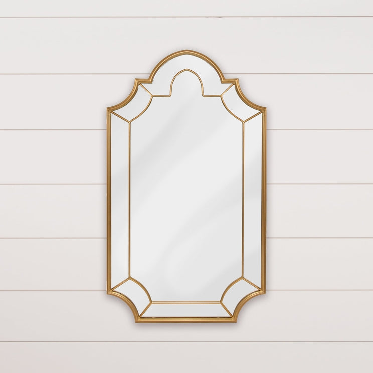 Mirror - Arched, Elegant Antiqued Gold Leaf