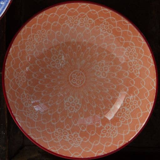 Floral Motif Ceramic Bowls - Medium