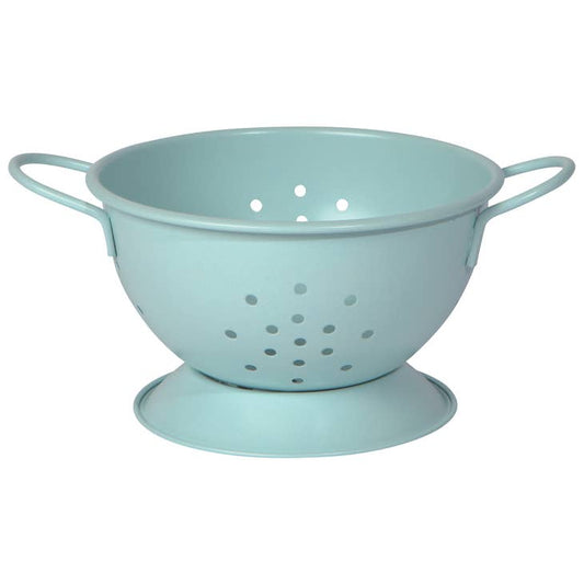 Matte Steel Robins Egg Blue Colander Small