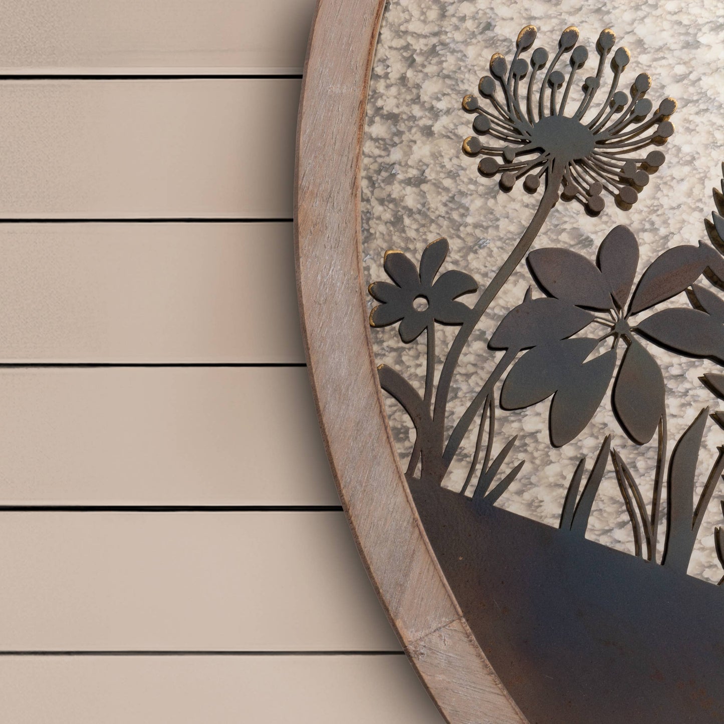 Fleur Et Faune Circle Antique Mirror Greywash