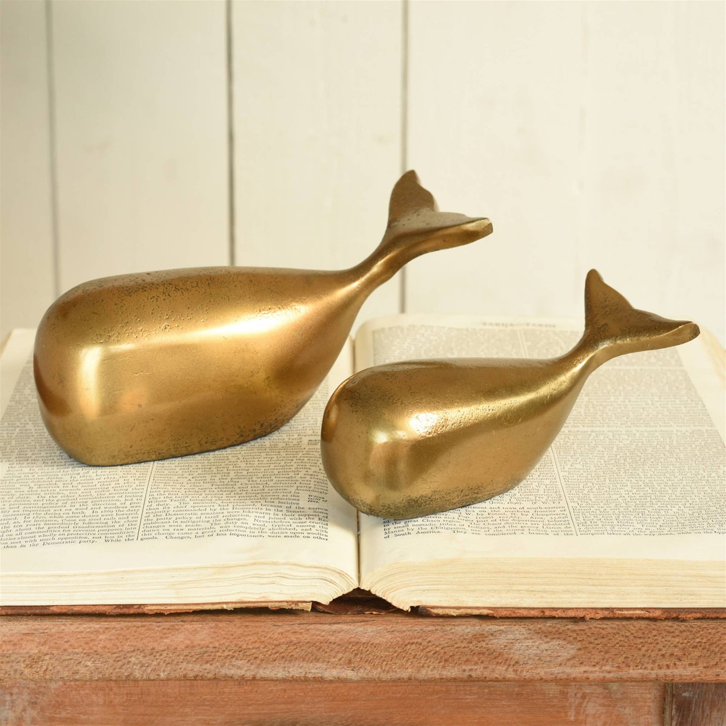 Melville Whale, Brass - Lrg - Brass