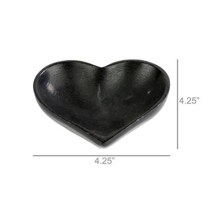 Soapstone Heart Bowl - Sm - Black