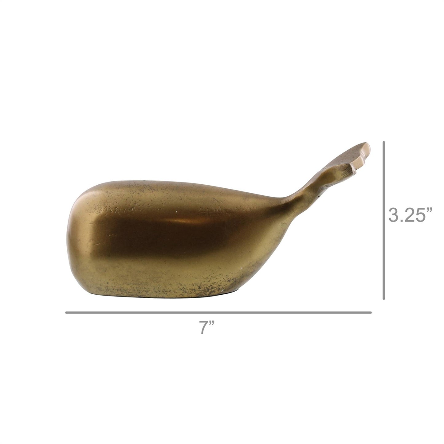 Melville Whale, Brass - Lrg - Brass