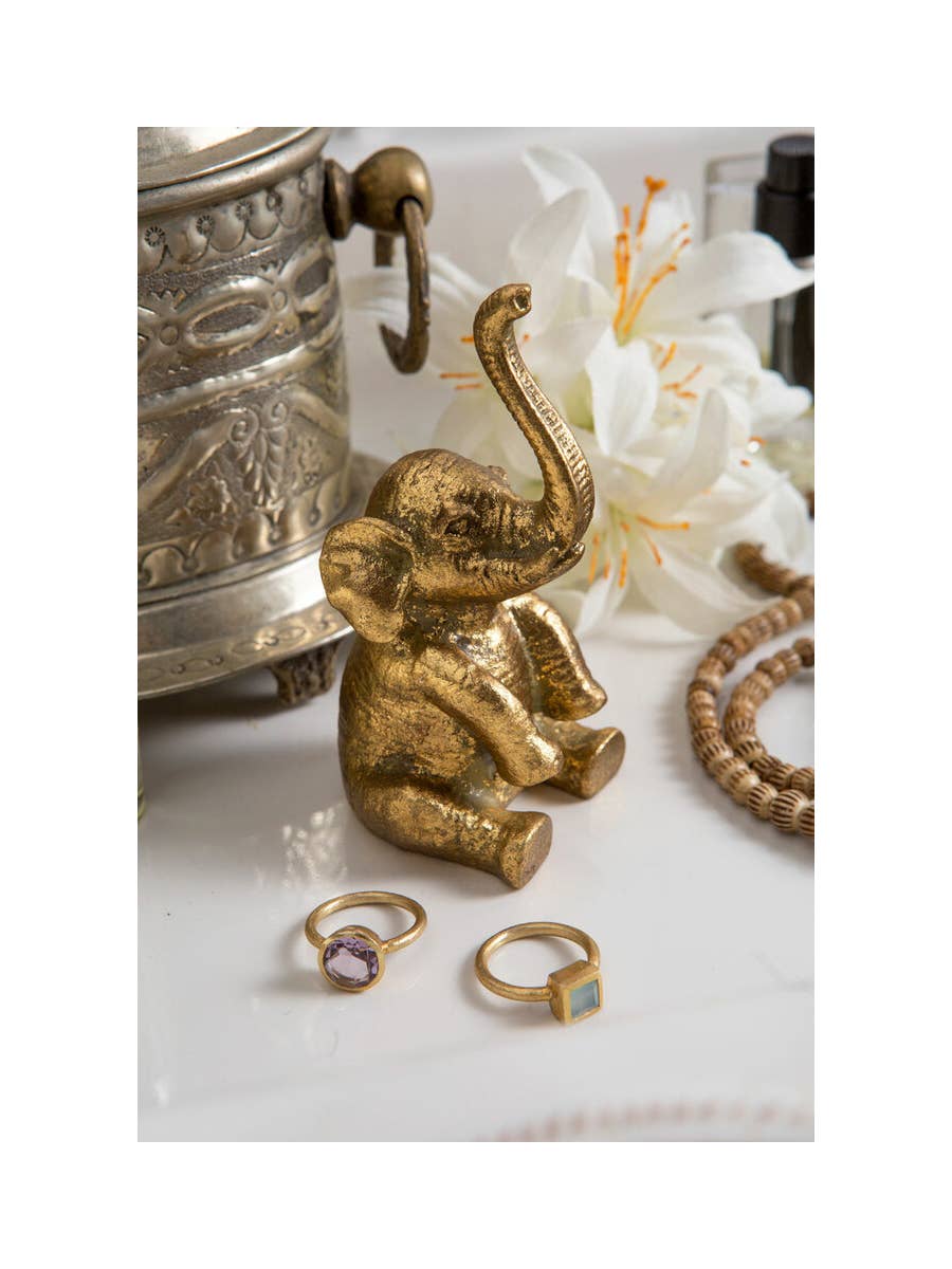 Pewter Elephant Ring Holder