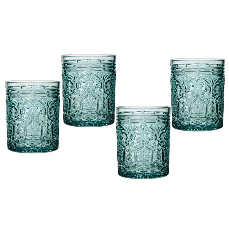 Set of Four Jax Double Old-Fashioned Seafoam