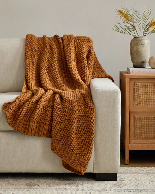 Rust Woven Throw