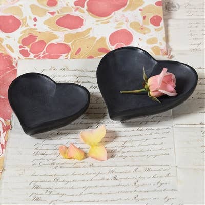 Soapstone Heart Bowl - Sm - Black