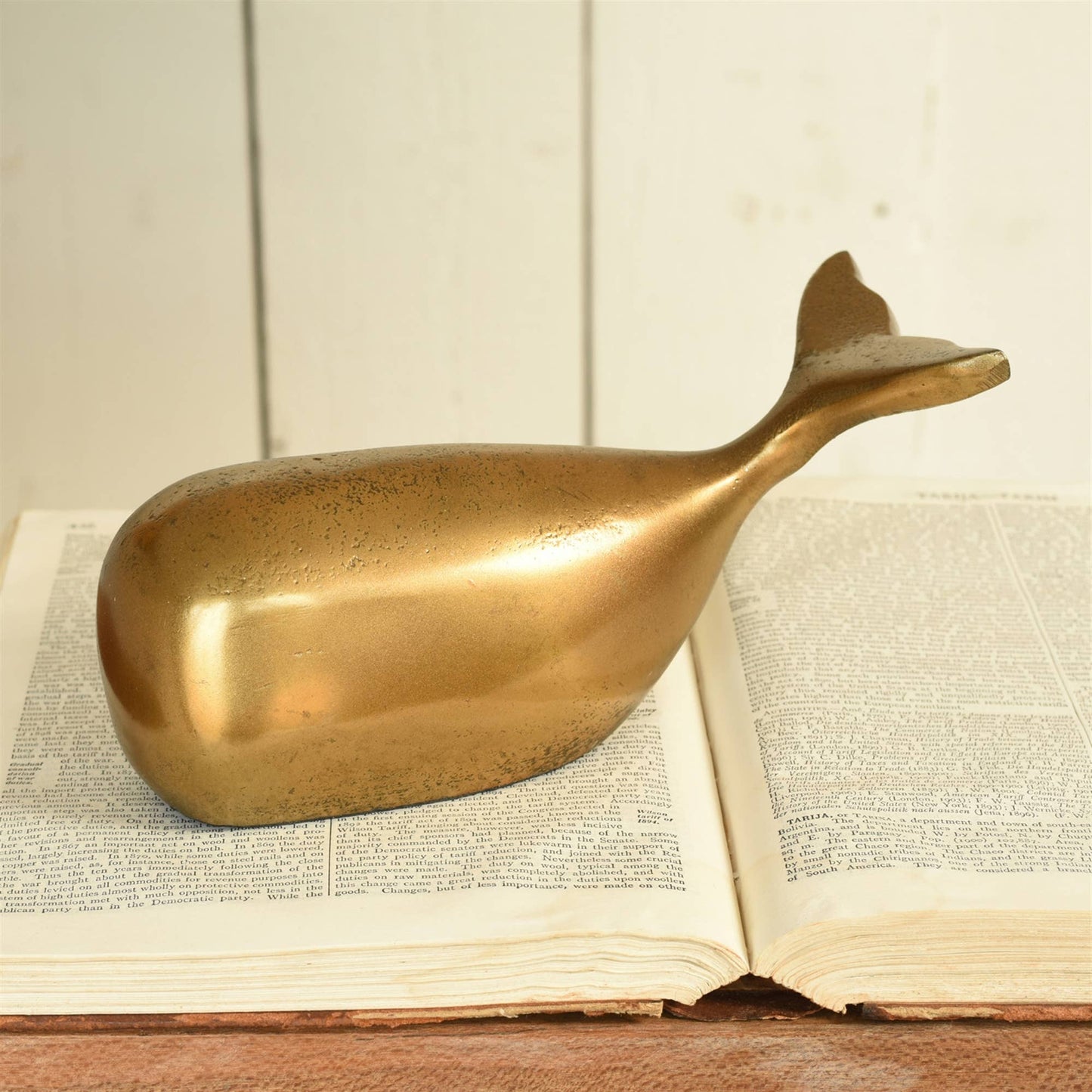 Melville Whale, Brass - Lrg - Brass