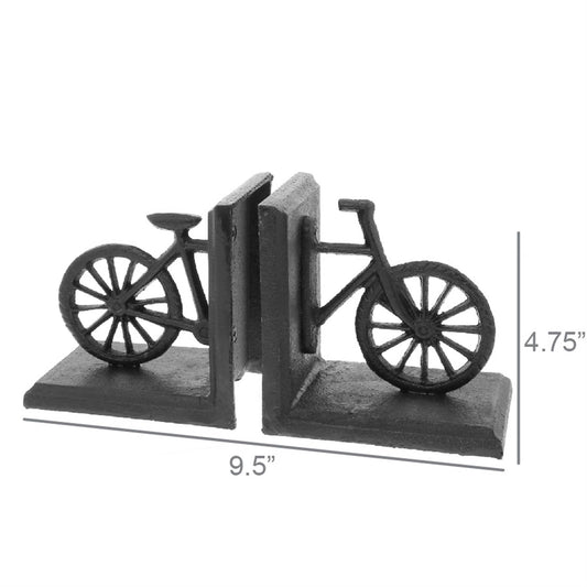 Bicycle Bookend, Cast Iron - Black