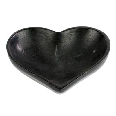 Soapstone Heart Bowl - Sm - Black