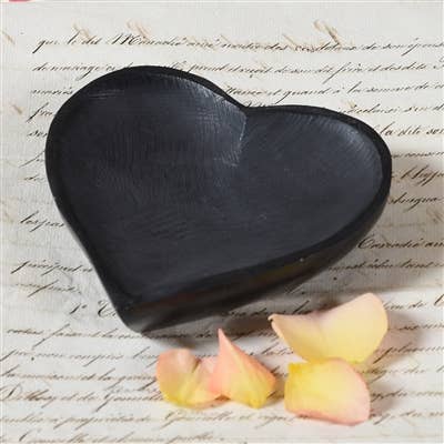 Soapstone Heart Bowl - Sm - Black